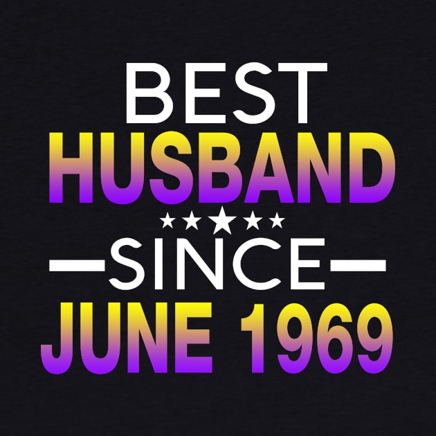 Best Husband Since June 1969, 50th Wedding Anniversary T-Shirt by crosszcp2